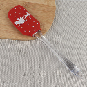 High quality wooden handle Christmas silicone spatula