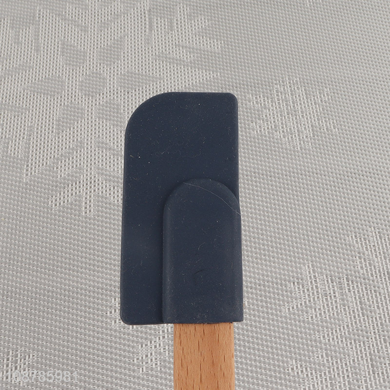 Wholesale wooden handle silicone cake cream spatula
