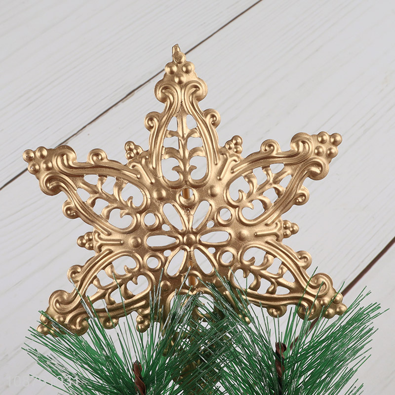 Good quality metal Christmas candle holder pine cones candlestick