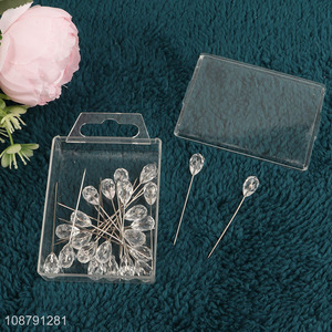 New arrival clear teardrop pins corsages pins for flower