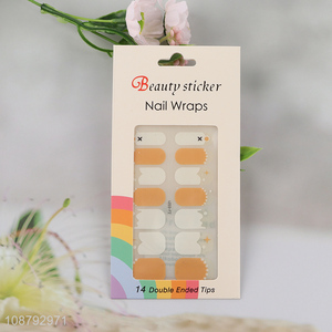 Good quality self adhesive double ended nail stickers