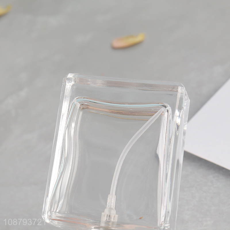 Good selling square glass perfume bottle