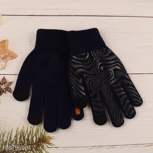 New arrival women men winter knit gloves for cycling