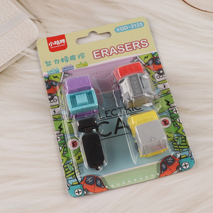 Top quality cartoon students stationery eraser set for sale