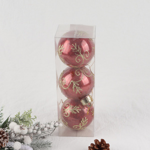 Most popular 3pcs christmas ball for xmas tree decoration
