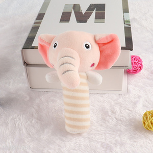 New product soft stuffed baby rattle shaker hand grip baby toy