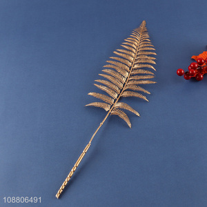 Factory price golden artificial leaves plant for Christmas decor