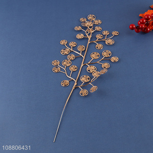 New product metallic faux plant leaves for table decoration