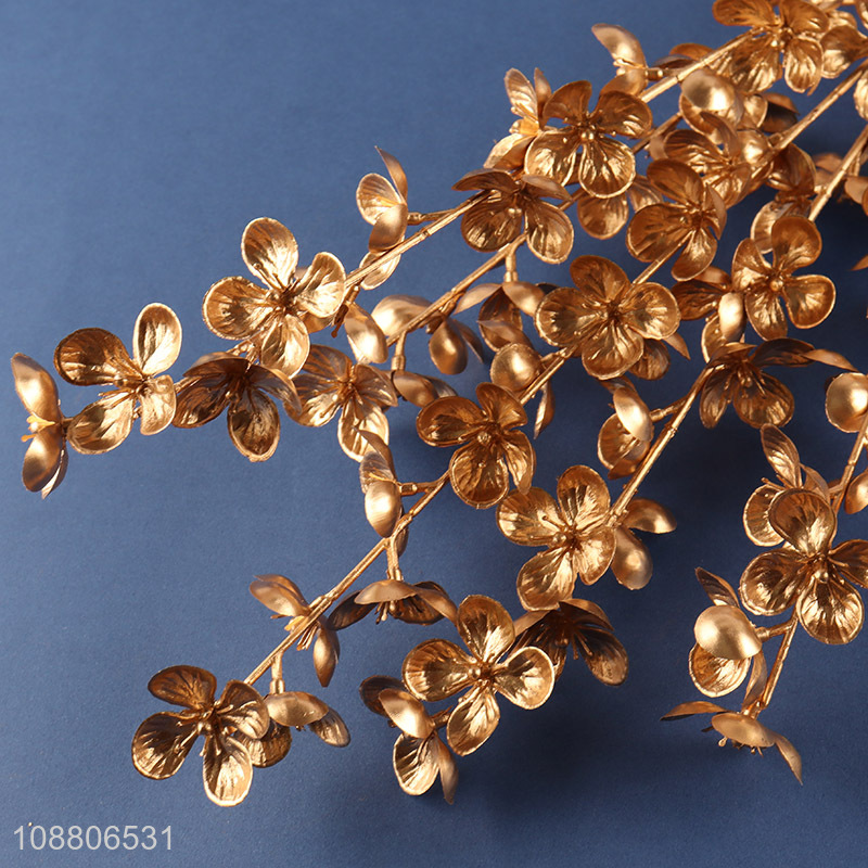 New arrival metallic faux plant leaves for table decoration