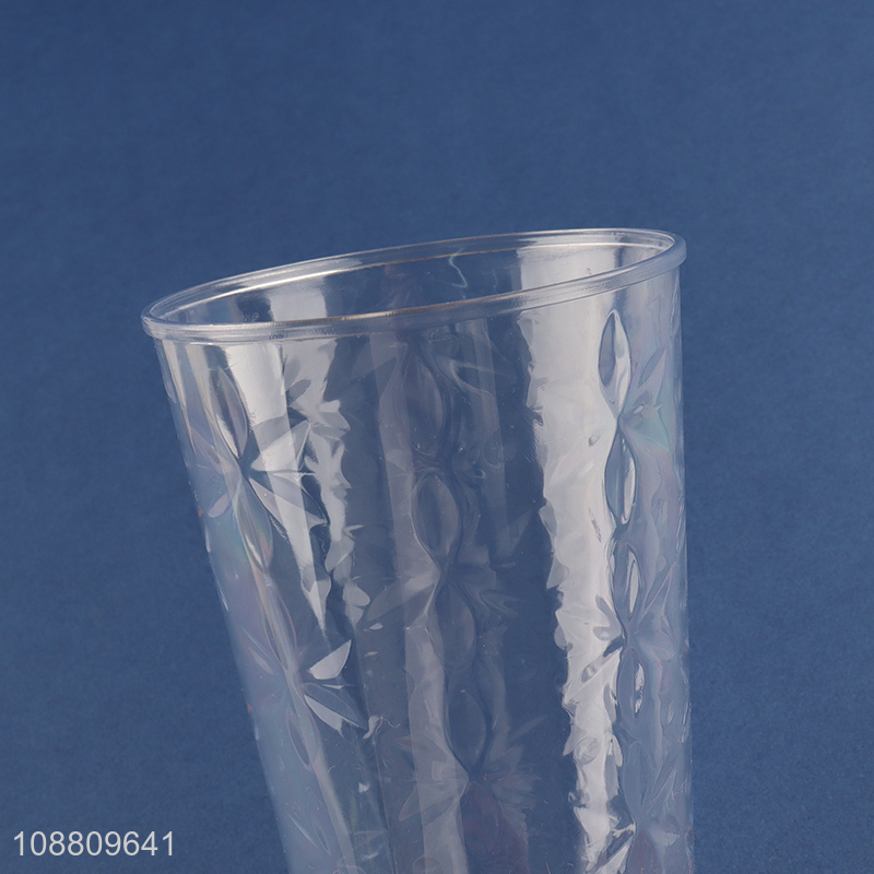 Wholesale clear reusable plastic water cup plastic tumbler