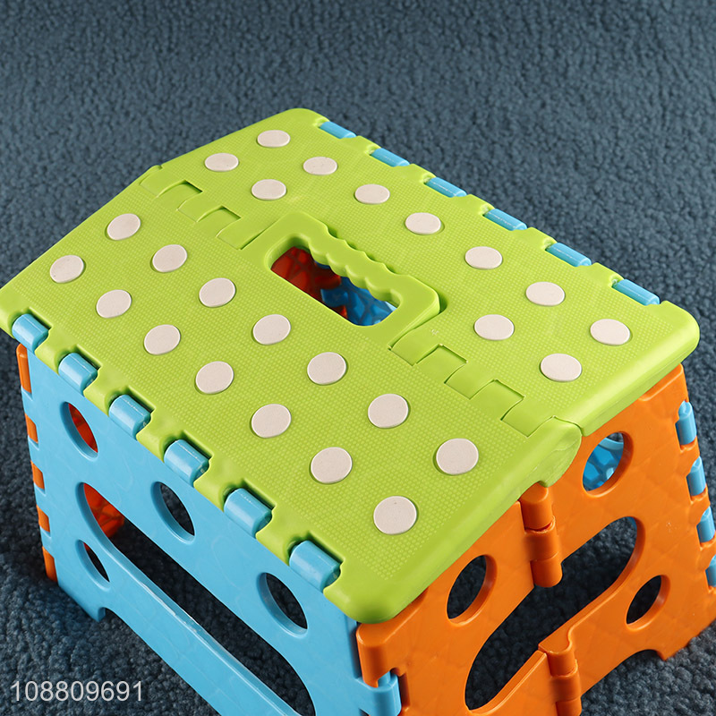 Factory price colorful folding stool thickened plastic stool