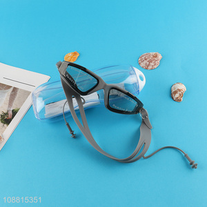 Custom logo anti-fog silicone swim goggles with earplugs