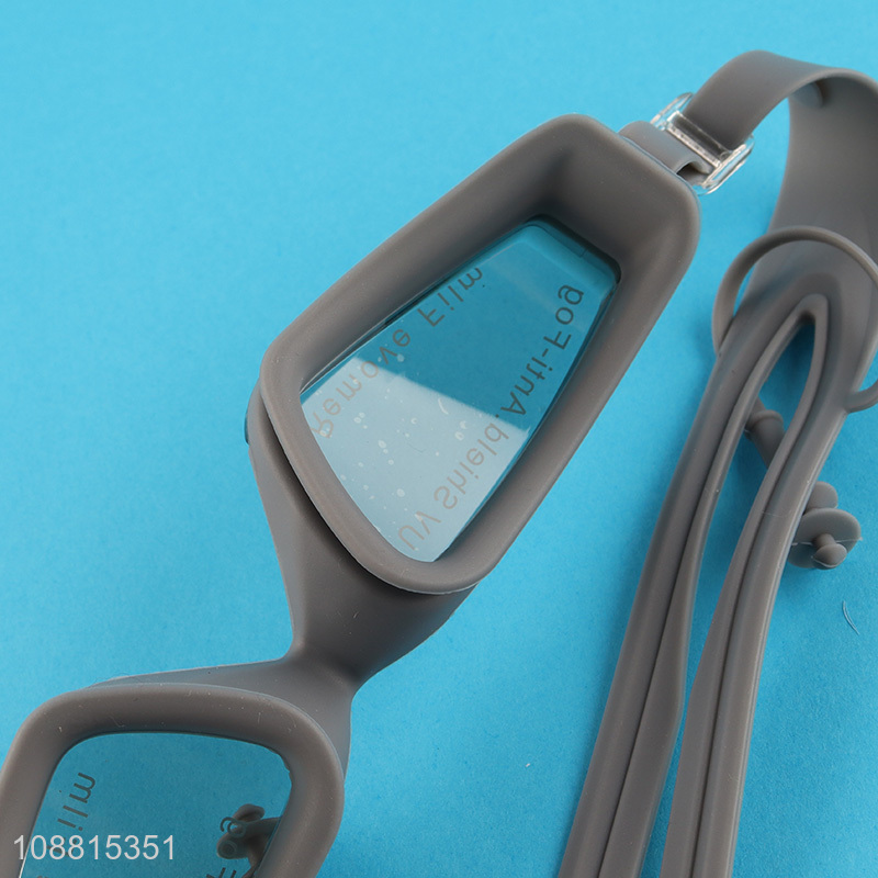 Custom log anti-fog silicone swim goggles with earplugs