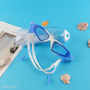 New product no leaking anti-fog swim goggles with earplugs