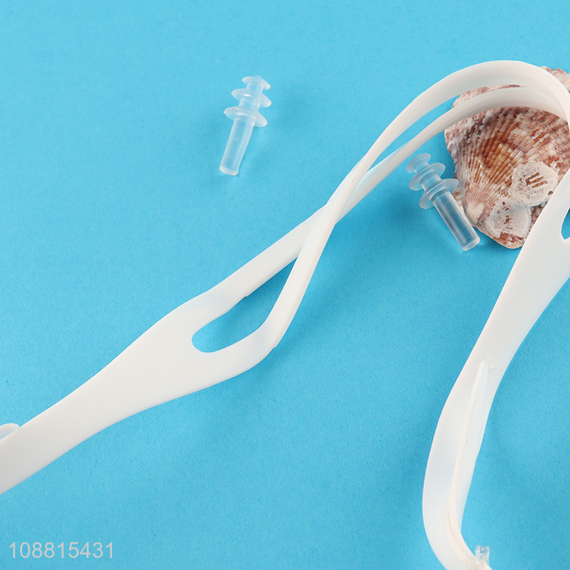 Hot product adjustable anti-fog  swim goggles with earplugs