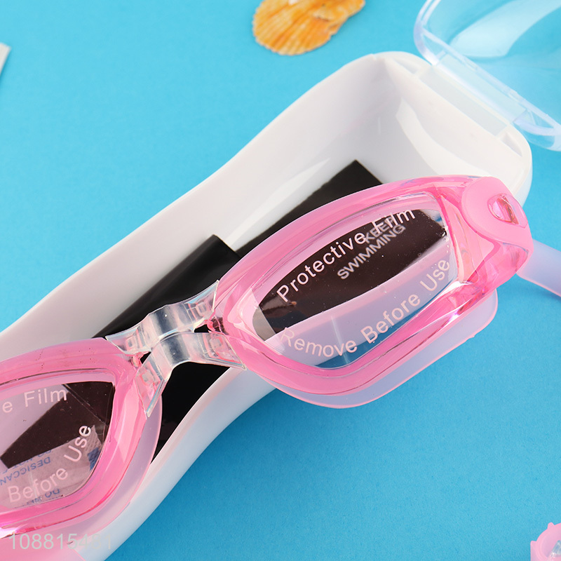 Custom high-definition anti-fog swim goggles with ear plugs