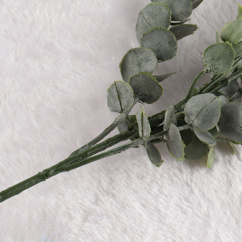 Wholesale 5-head artificial Eucalyptus leaves wedding decoration