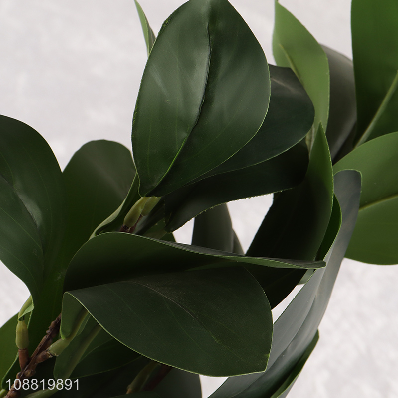 High quality 3-head artificial plant fake greenery with stem