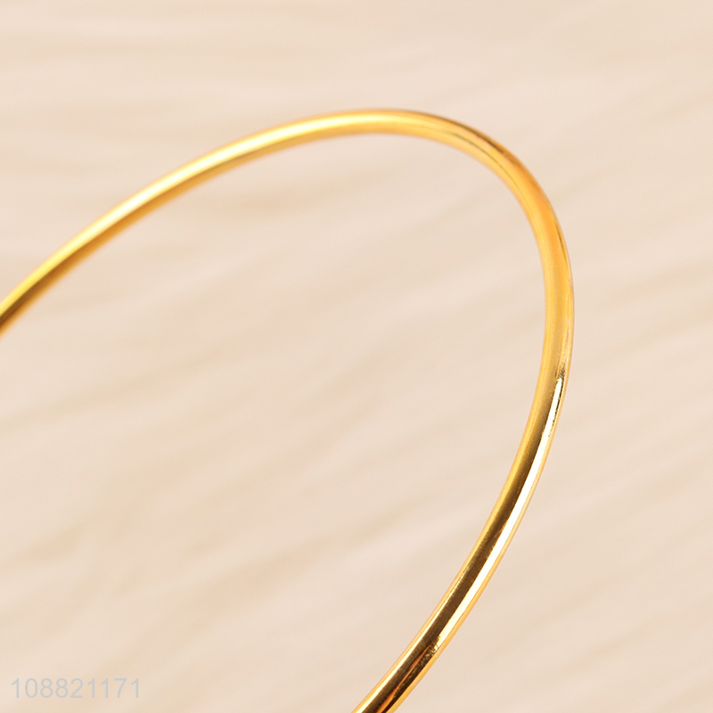 Wholesale 10cm gold metal wire ring floral macrame hoop