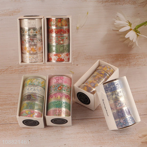 Wholesale 4 rolls floral washi paper tape set for gift wrapping