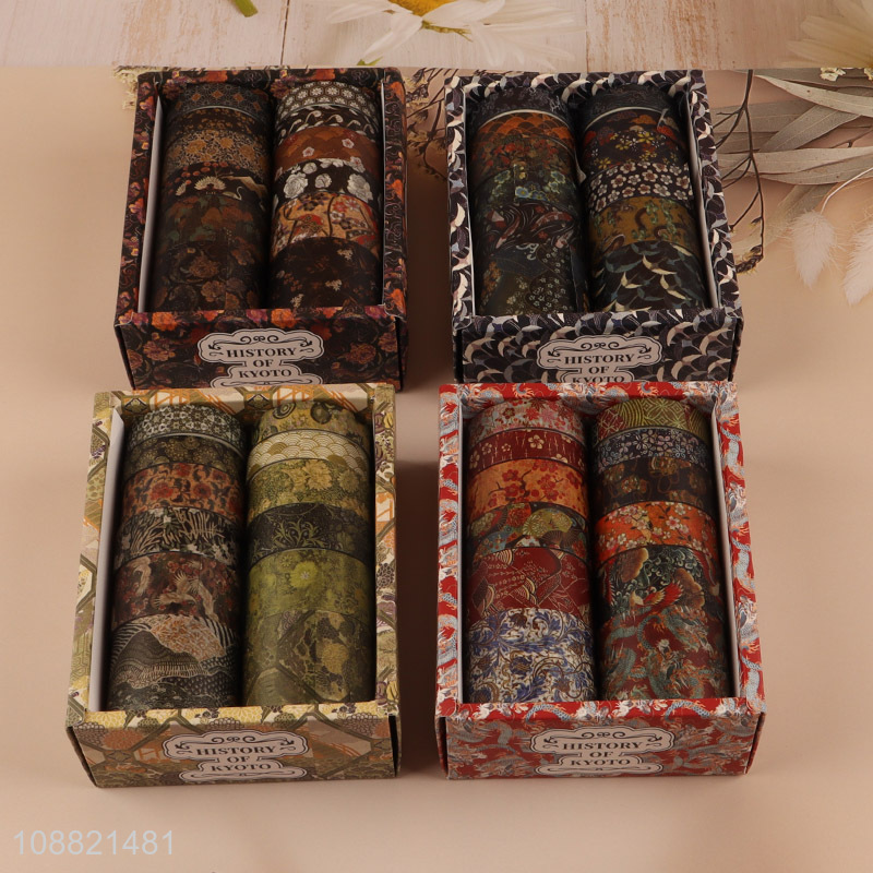 New arrival 12 rolls washi paper tape set for scrapbooking