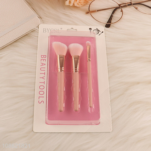 Best selling 3pcs pink <em>makeup</em> tool <em>makeup</em> <em>brush</em> set wholesale
