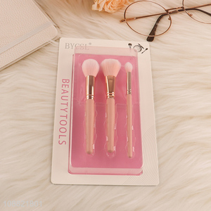 Yiwu market 3pcs soft makeup brush set for makeup tool