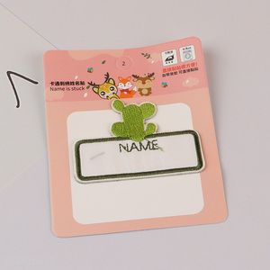 New product embroidery name patches cute name tags for clothing bags