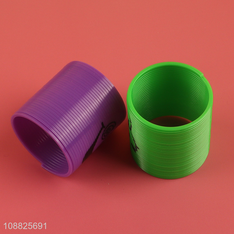 Hot selling 12pcs rainbow spring plastic fidget toy for kids