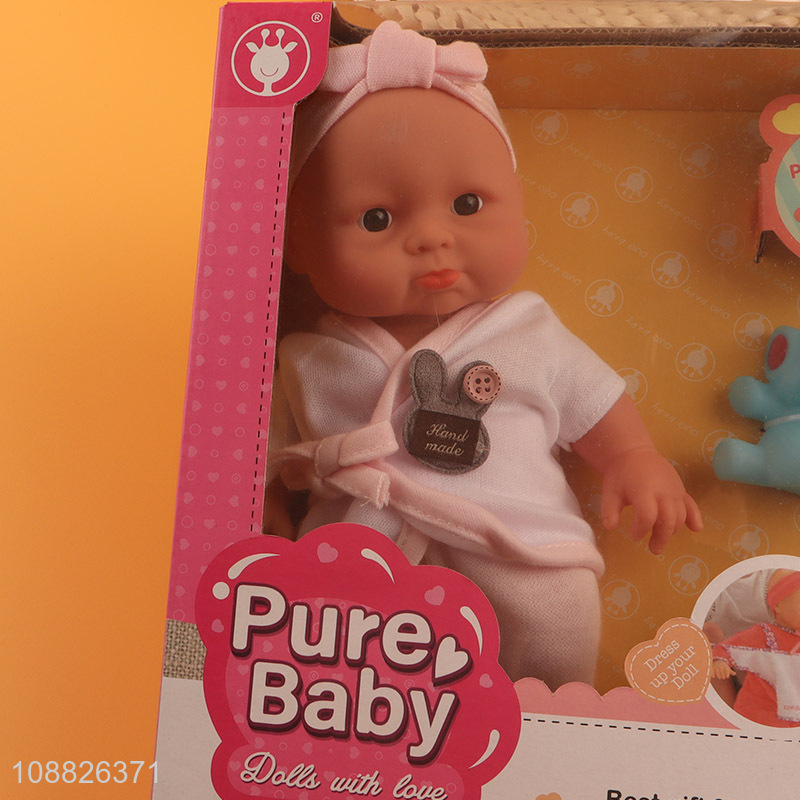 High quality 10-inch soft vinyl newborn baby doll set for kids