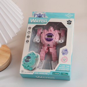 Online wholesale transformer watch robot toy for kids boys girls
