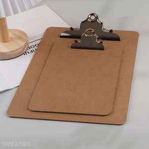 New product A4 A5 hardboard clip board wooden clip board for office