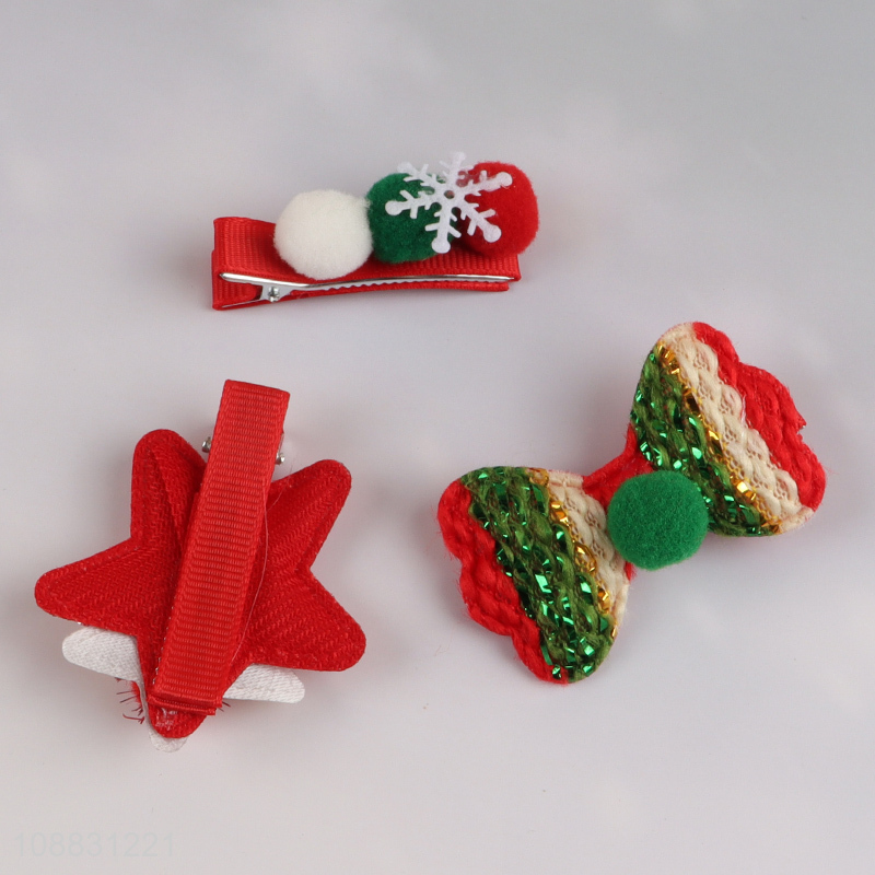 Popular product 5pcs cute Christmas hair clips for women girls