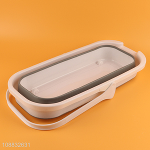 New product portable multi-use folding plastic <em>storage</em> <em>basket</em> with handles