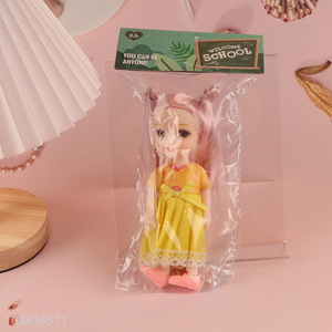 Popular product 6-inch solid full body girl doll with shoulder bag