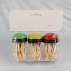 Hot selling 3*150pcs disposable bamboo toothpicks for appetizers