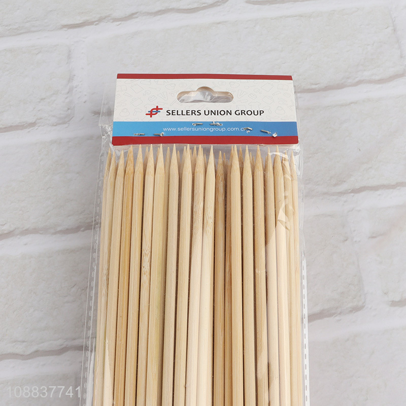 Hot selling 80pcs natural bamboo skewers for barbecue grilling