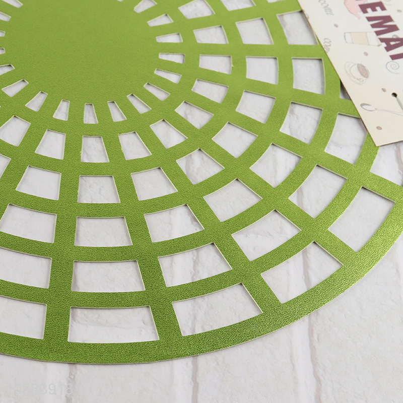 Popular products round hollow pvc dinner mat place mat