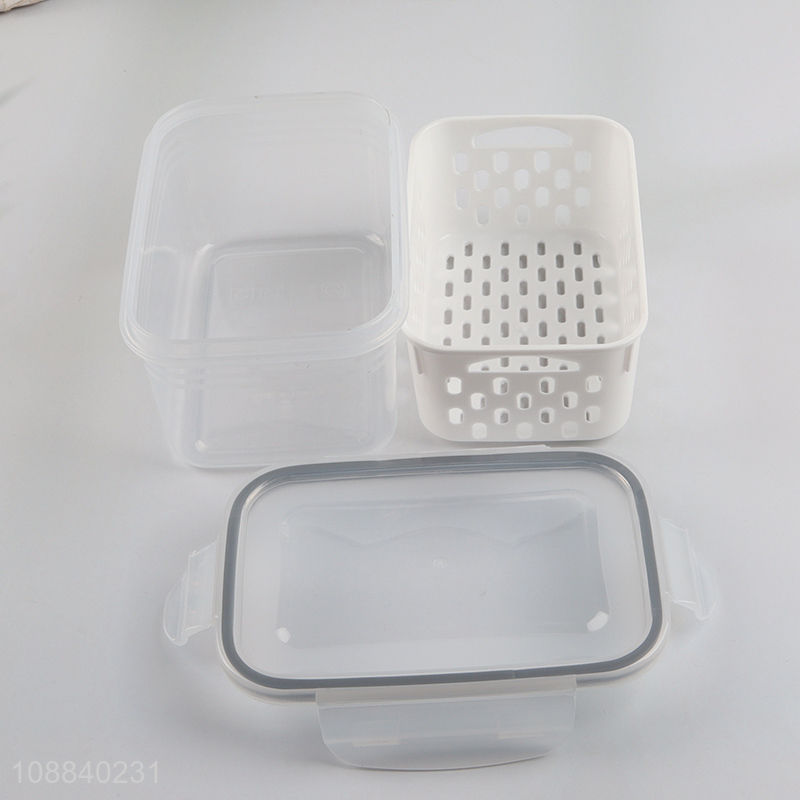 Online wholesale 3pcs clear food container preservation box storage box