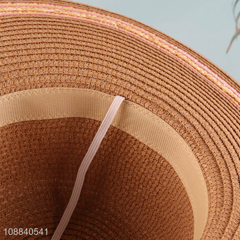 Factory price womens beach straw hat floppy beach hat