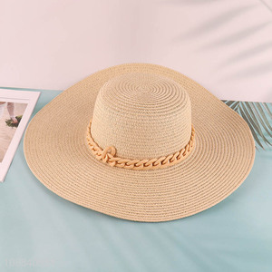 China imports wide brim beach sun <em>straw</em> hat for women