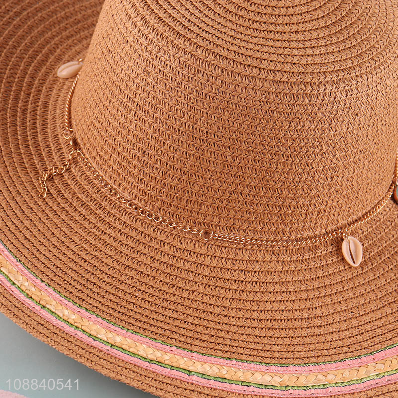 Factory price womens beach straw hat floppy beach hat