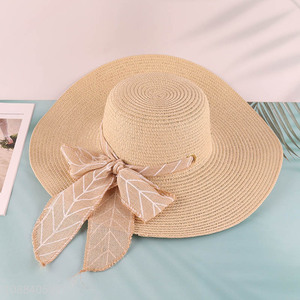 Hot selling floppy <em>straw</em> hat beach sun hat for women