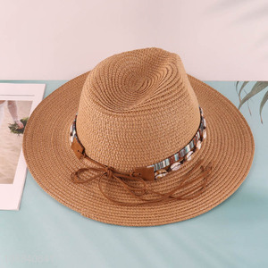 High quality women summer beach hat floppy <em>straw</em> hat