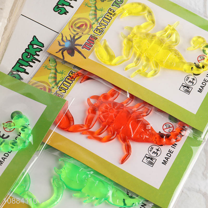 Hot Selling 12 Pieces Strechy Sticky Toy Sticky Scorpions