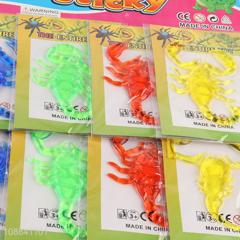 Hot Selling 12 Pieces Strechy Sticky Toy Sticky Scorpions