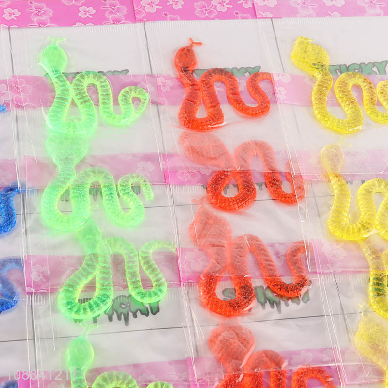 Popular Product 20 Pieces Strechy Sticky Toy Sticky Snakes