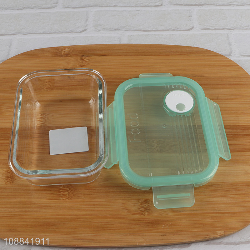 Hot items rectangle glass preservation box food storage box