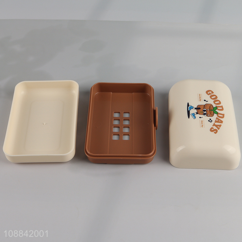 Hot selling plastic bathroom accessories soap box wholesale