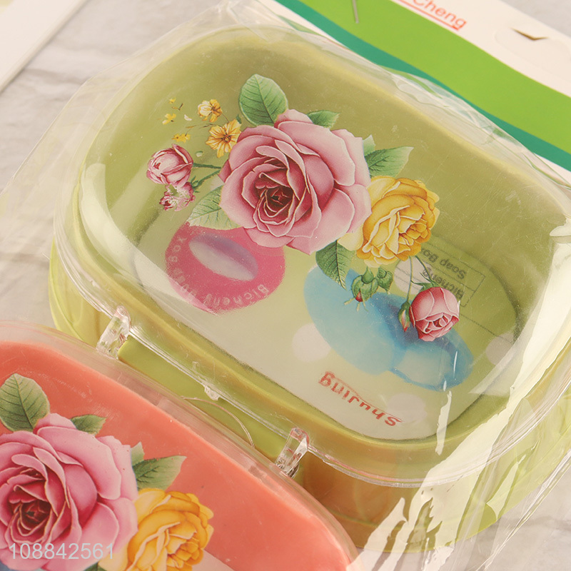 New Arrival 2-Piece Portable Plastic Soap Holder for Travel